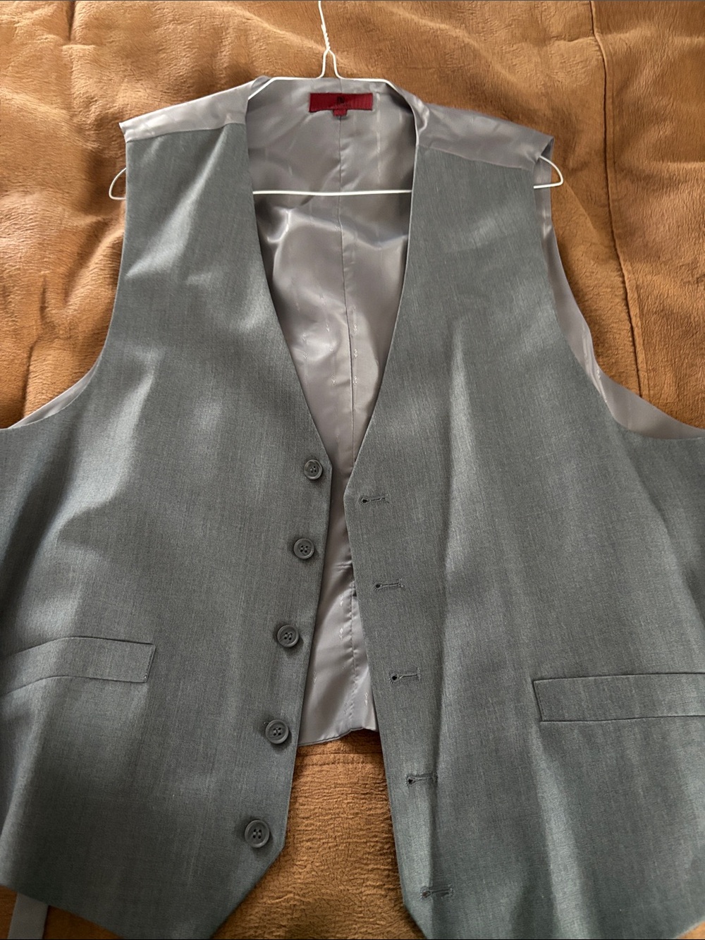 Men's Light Gray Dress Vest - Classic Tailored Look